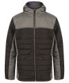 Hooded contrast padded jacket