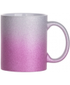 Sublimation 11oz Gradient Glitter Mug