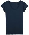 Women's Stella Invents slub v-neck raw edge t-shirt (STTW145)