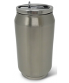 Double Wall Stainless Steel Can w/ Straw