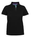 Women's check trim polo