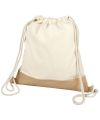 Delhi cotton jute drawstring backpack