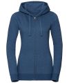 Women's authentic melange zipped hood sweatshirt