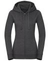 Women's authentic melange zipped hood sweatshirt