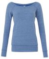 Sponge fleece wide neck sweatshirt