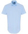 Stretch fit cotton poplin short sleeve shirt