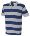 Striped piqué polo shirt