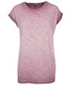 Women's spray dye extended shoulder tee