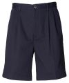 Teflon®-coated double pleat front chino shorts