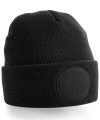 Circular patch beanie