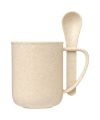 Rye 420 ml wheat straw mug with spoon