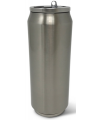 Double Wall Stainless Steel Can w/ Straw