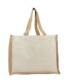 Varai 340 g, m² canvas and jute shopping tote bag