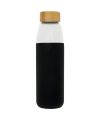 Kai 540 ml glass sport bottle with wood lid