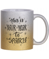 Sublimation 11oz Gradient Glitter Mug