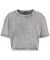 Women's acid washed cropped tee
