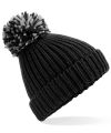 Shimmer pom pom beanie