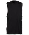 High neck slash armhole vest