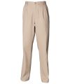 Teflon®-coated double-pleated chino trousers