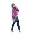 Xina rain poncho in storage football with keychain