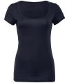 Sheer mini rib scoop neck t-shirt