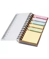 Spinner spiral notebook with coloured sticky notes