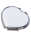 Sublimation Compact Mirror Heart 6.5 x 5.9cm