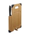 Avery bamboo cutting board with knife