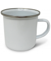 Enamel Cup with Stainless Silver Rim 12oz