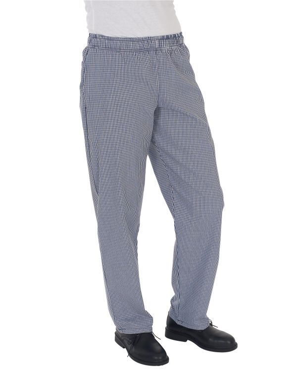 Unisex Elasticated Check Chefs Trouser