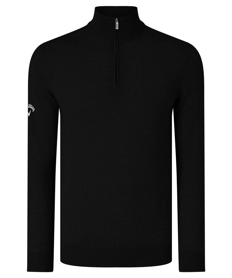 Ribbed ¼ zip Merino sweater
