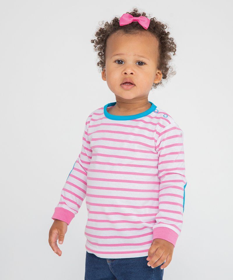 Striped long-sleeved t-shirt
