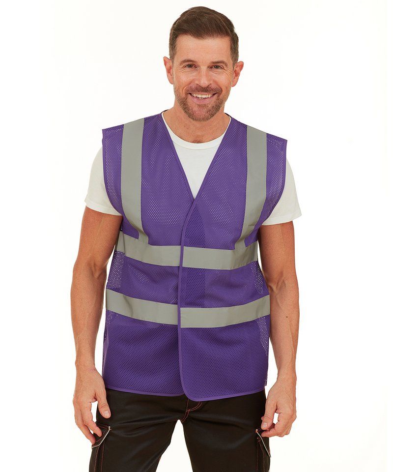 Top cool open mesh 2-band-and-braces waistcoat (HVW120)