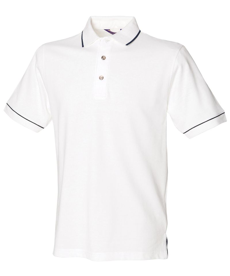 Single tipped collar and cuff polo shirt