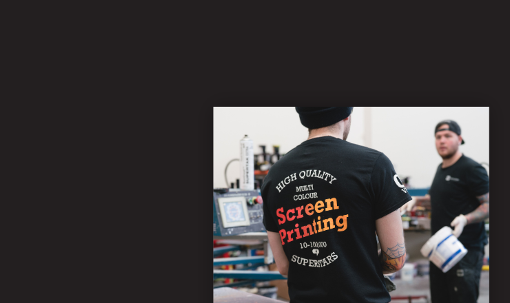 screen printers in the Custom Planet factory