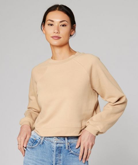 Women's raglan pullover fleece