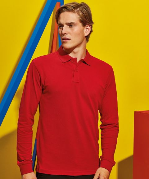 Men's classic fit long sleeved polo