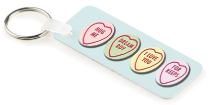 Aluminium Rectangle Key Tag w/ Rings & Tabs