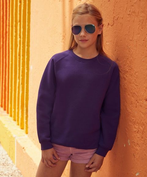 Premium 70/30 kids raglan sweatshirt