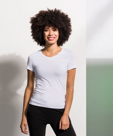 Feel good women's stretch v-neck t-shirt