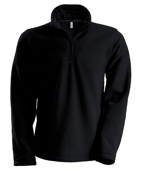 Enzo zip-neck microfleece top