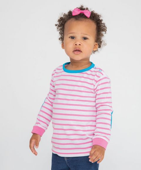 Striped long-sleeved t-shirt